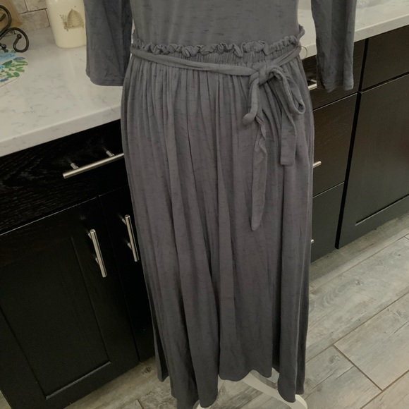 Matilda Jane Size Small Go West Maxi Dress 
Gray 3/4 Sleeve Knit New Without Tag - Picture 4 of 16